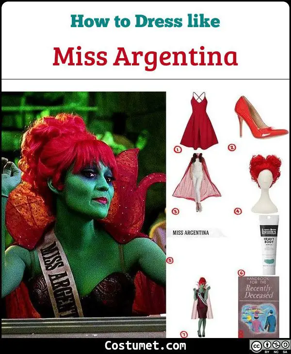 Miss Argentina (Beetlejuice) Costume for Cosplay & Halloween 2023